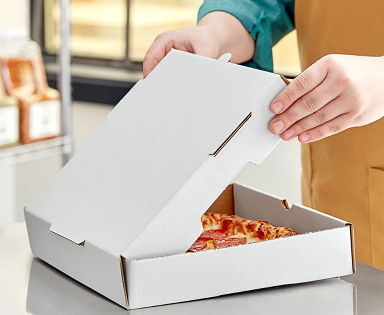 カスタマイズされたピザボックスの素材。